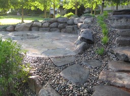 Patio, FIre Pit, Stairs and Ground Treatments