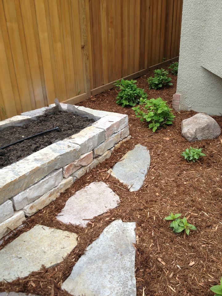 Planter Box and Stepping Stone Detail